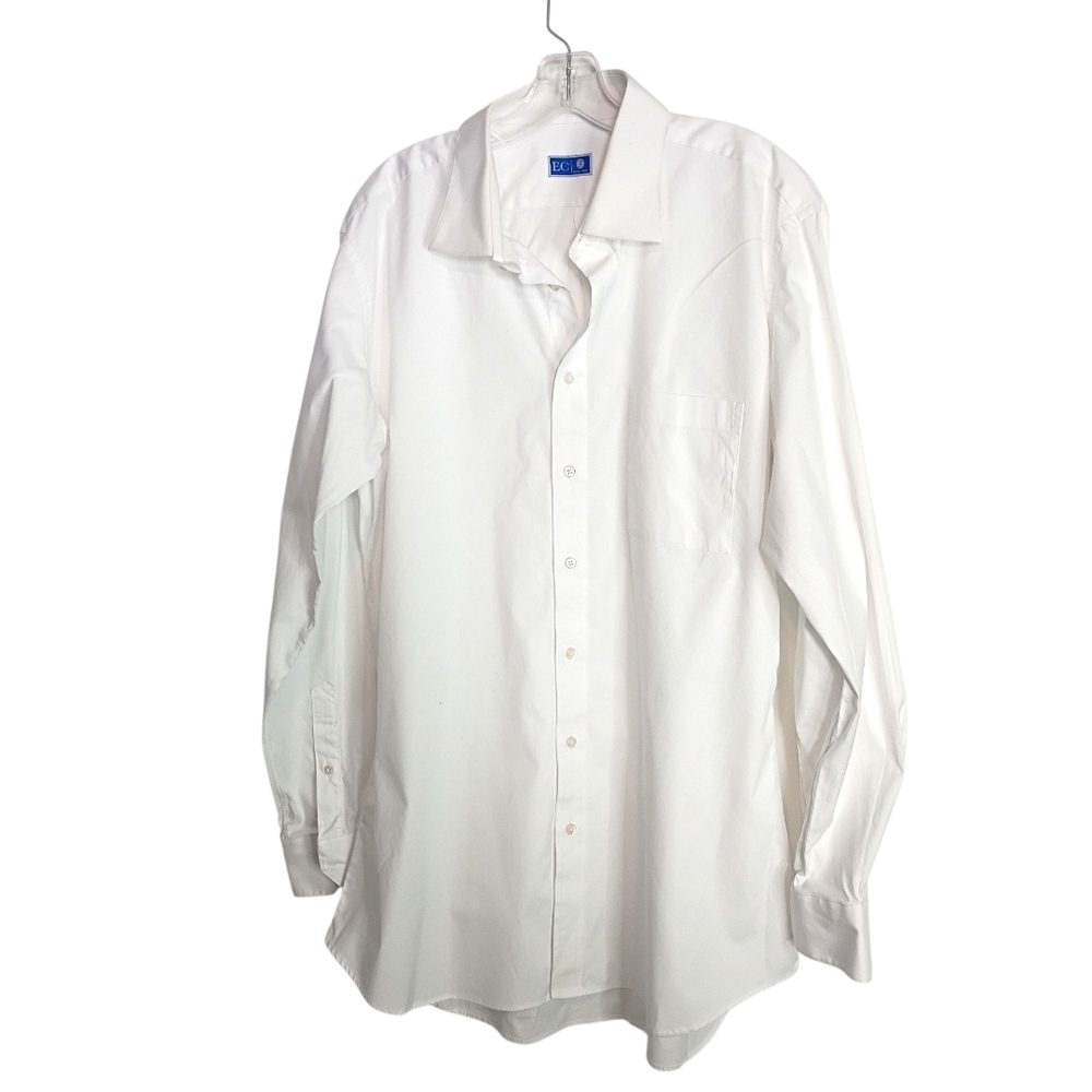 EC -Classic White Men's Button Down Shirt